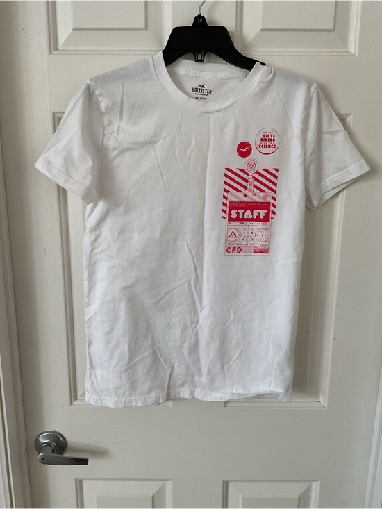 Hollister Tops - Hollister White Graphic Staff Pocket T‑Shirt